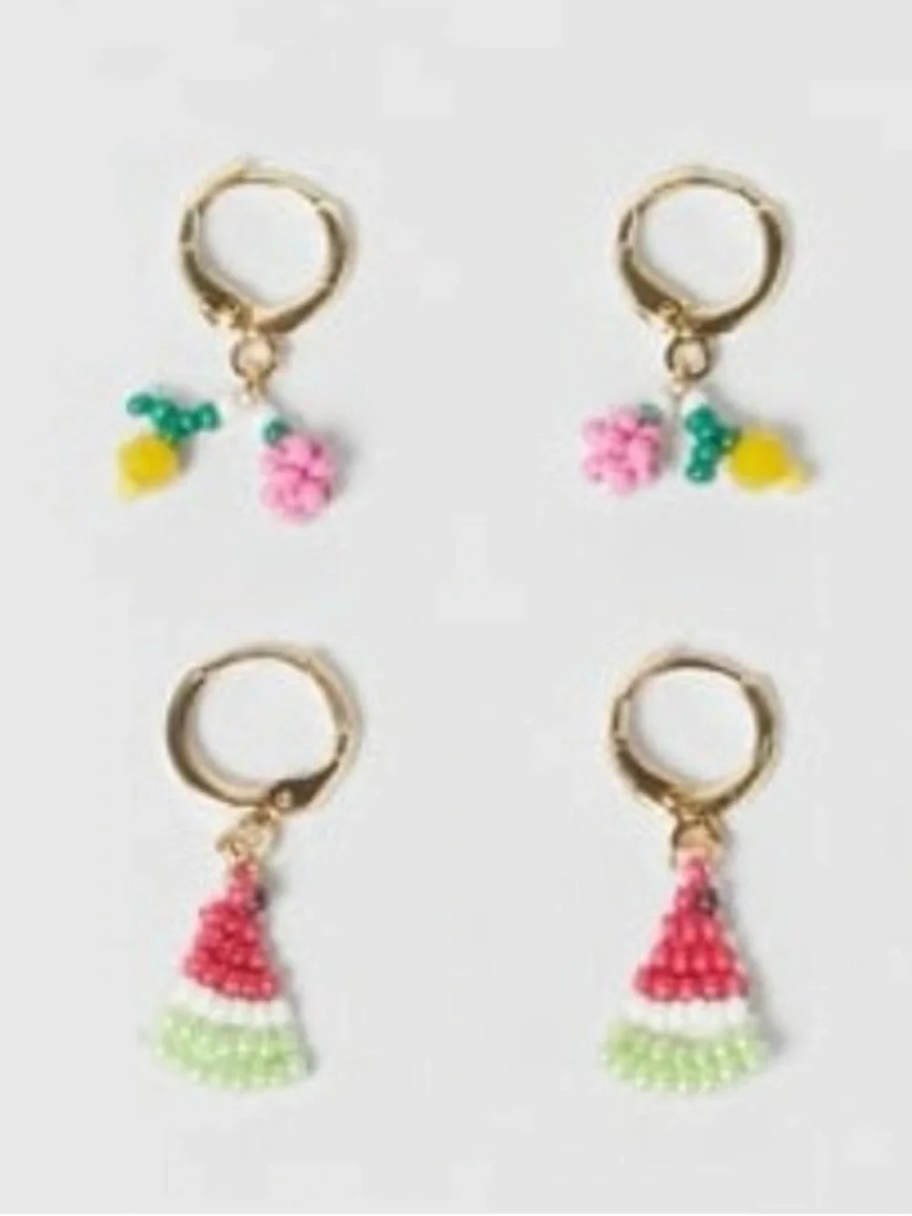 NWT. Zara Kids Multicoloured Pack of Two Pairs of Hoop Earrings.